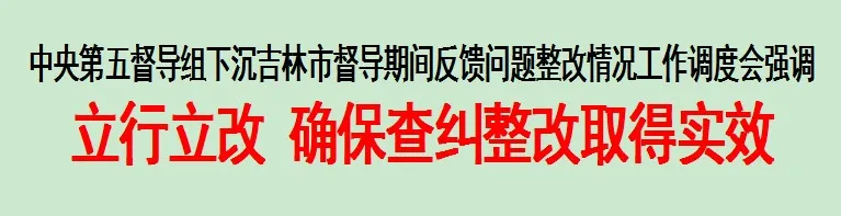 中央第五督导组下沉吉林市督导期间反馈问题整改情况工作调度会召开