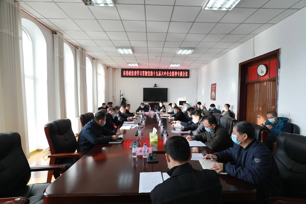 吉林市委政法委召開專題會議傳達學習黨的十九屆六中全會精神